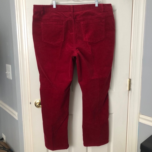 CJ Banks Red Corduroy Pants 22W - Picture 7 of 11
